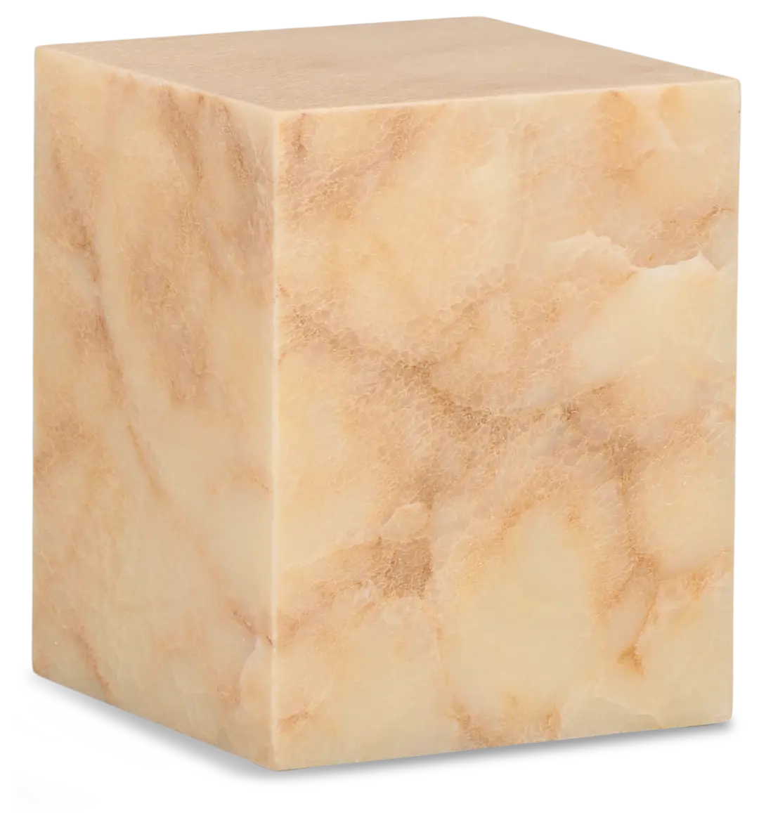 Haven White Stone Square End Table Haven White Stone Square End Table