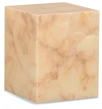 Haven White Stone Square End Table