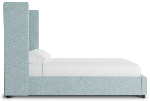 Captiva Elite Light Blue 60" Upholstered Shelter Bed
