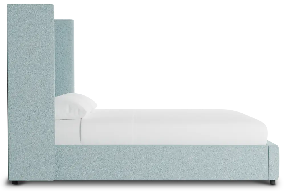 Captiva Elite Light Blue 60" Upholstered Shelter Bed Captiva Elite Light Blue 60" Upholstered Shelter Bed