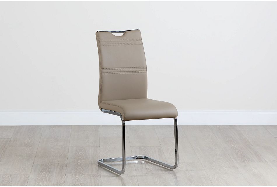 Treviso Taupe Upholstered Side Chair