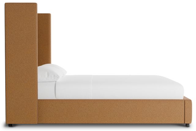 Captiva Elite Light Brown 60" Upholstered Shelter Bed