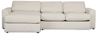 Brantley Light Beige Fabric Left Chaise Sectional