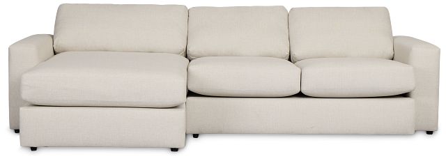 Brantley Light Beige Fabric Left Chaise Sectional