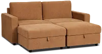 Addie Brown Fabric 4-piece Pit Storage Sectional