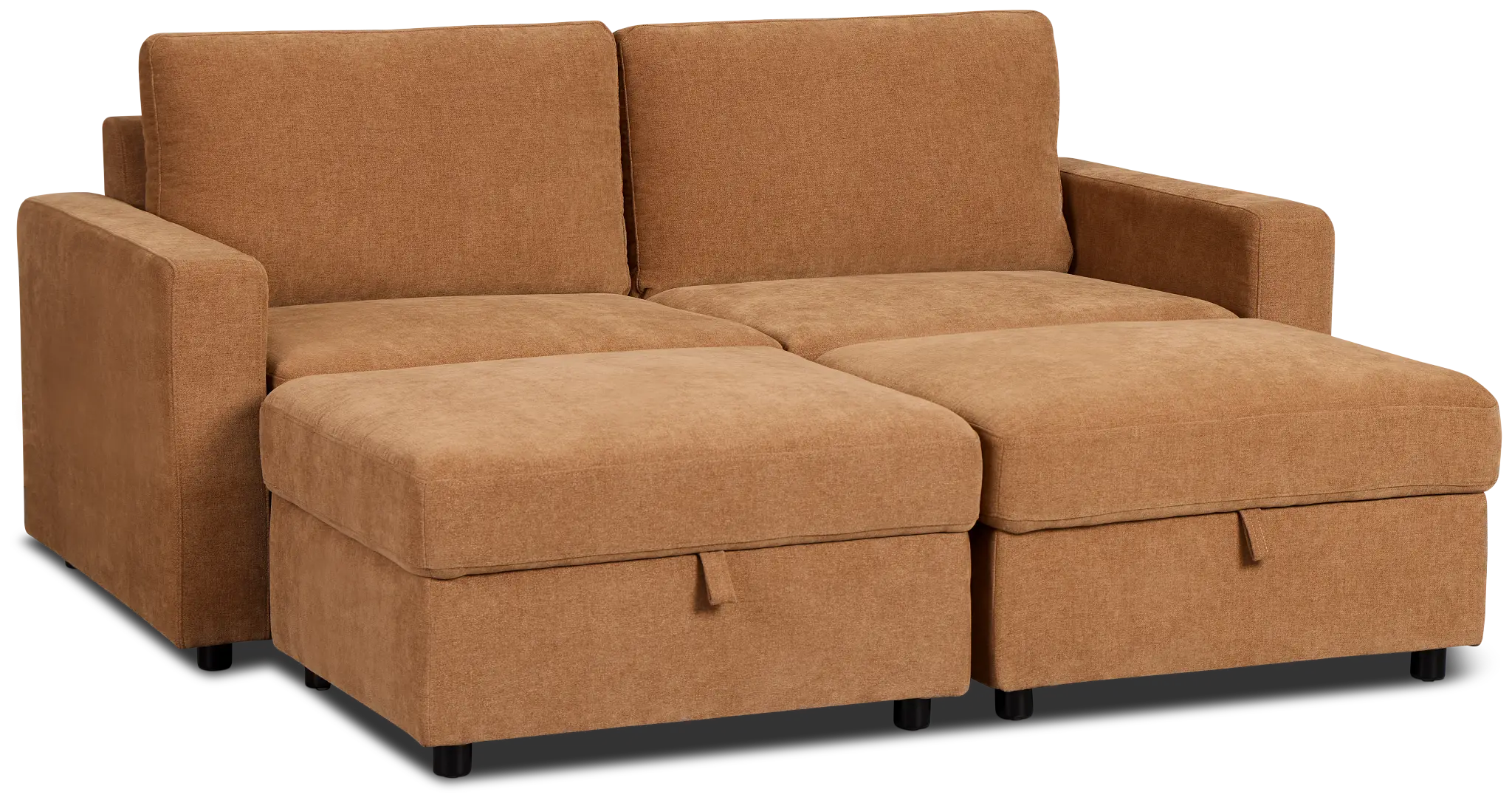 Addie Brown Fabric 4-piece Pit Storage Sectional Addie Brown Fabric 4-piece Pit Storage Sectional