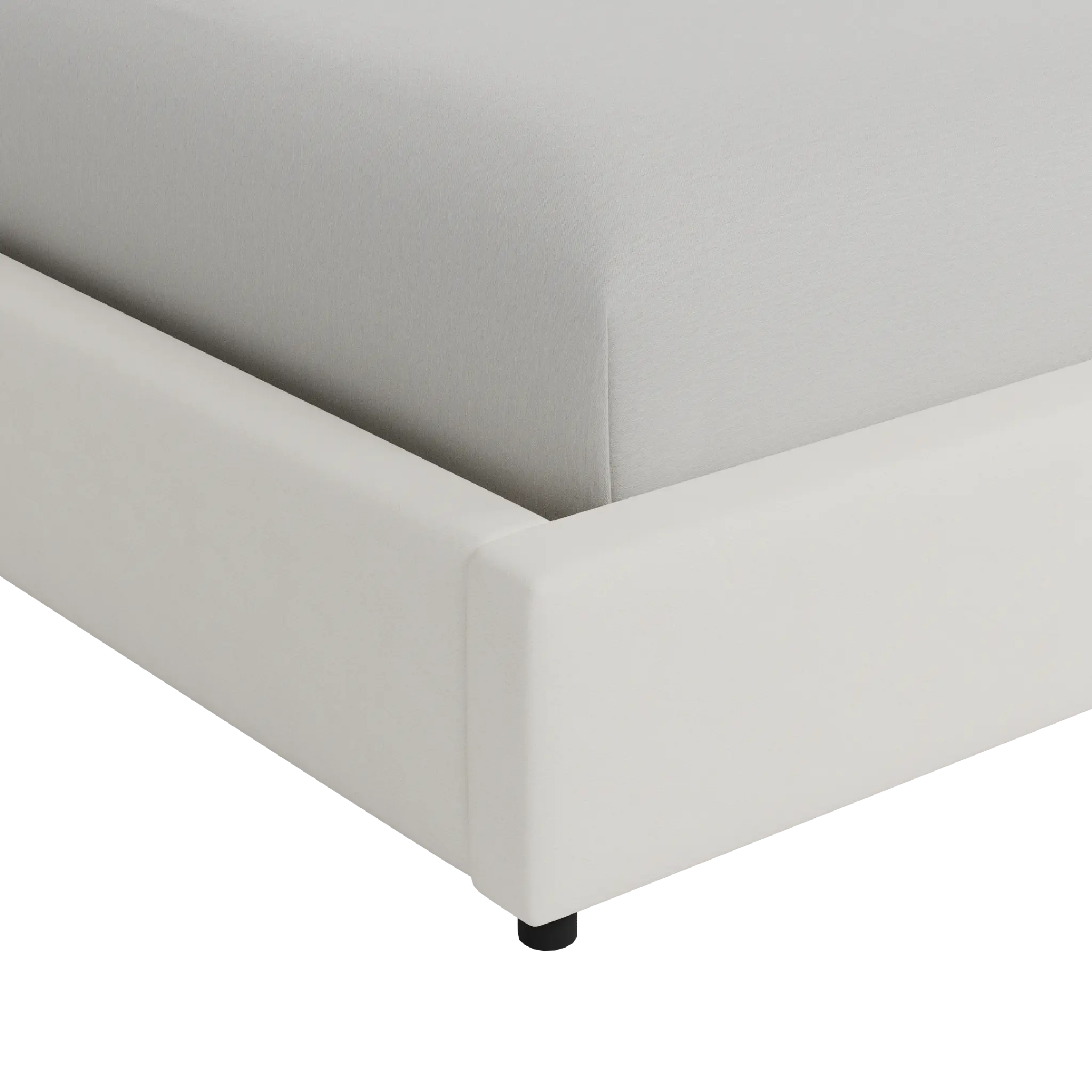 Captiva Gellar White 48" Upholstered Shelter Bed Captiva Gellar White 48" Upholstered Shelter Bed