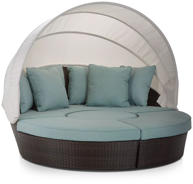Fina Teal Canopy Daybed (2)
