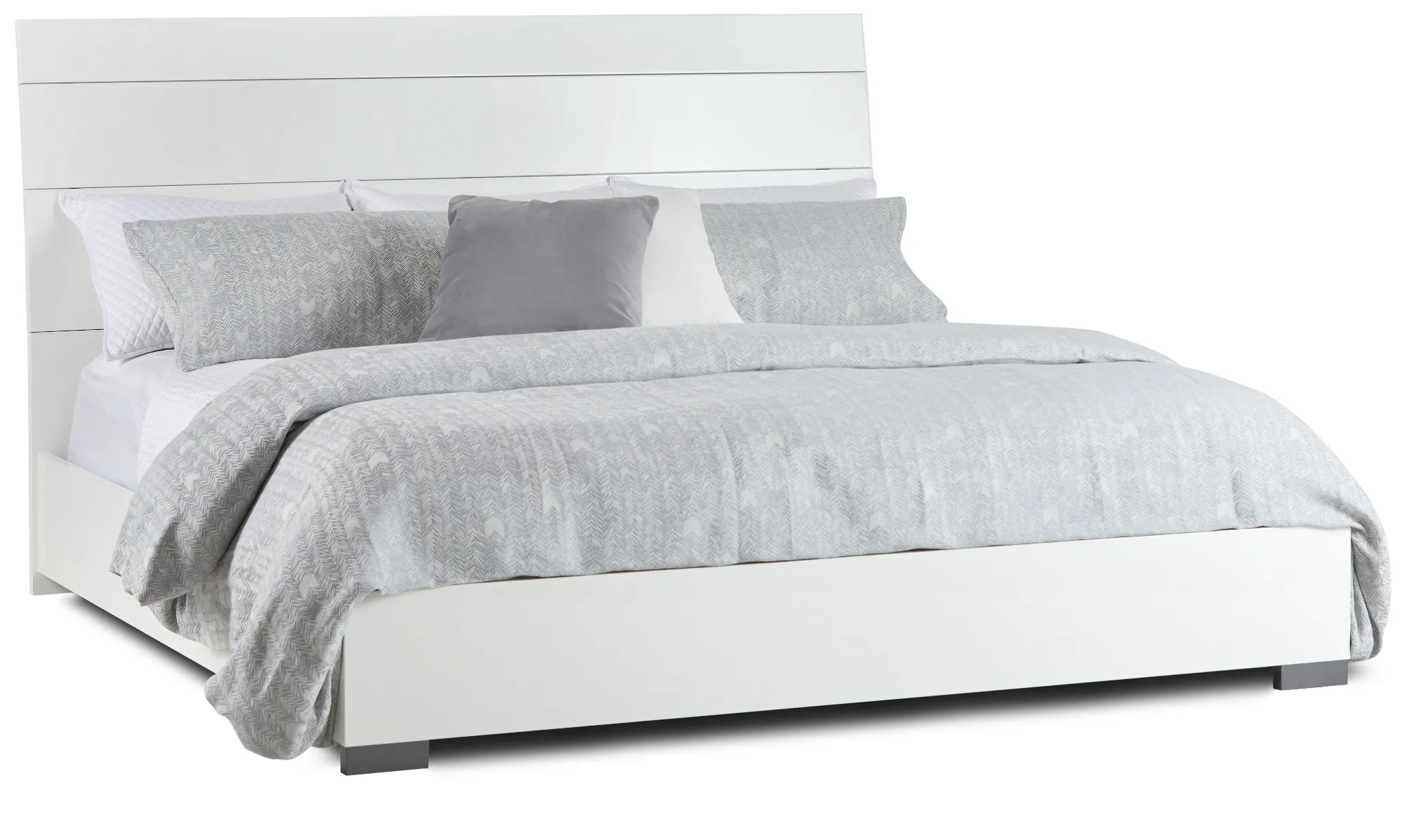 Oslo White Platform Bed