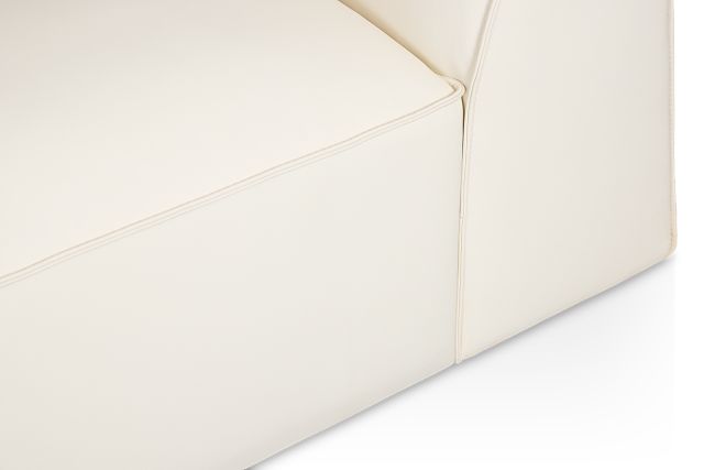 Blanca White Leather 5-piece Bumper Sectional