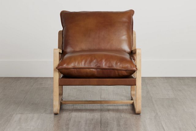 Kenny Brown Leather Accent Chair