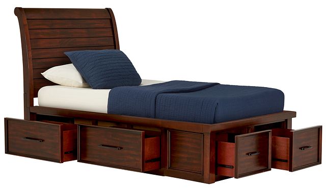 Napa Dark Tone 6-drawer Sleigh Storage Bed (1)