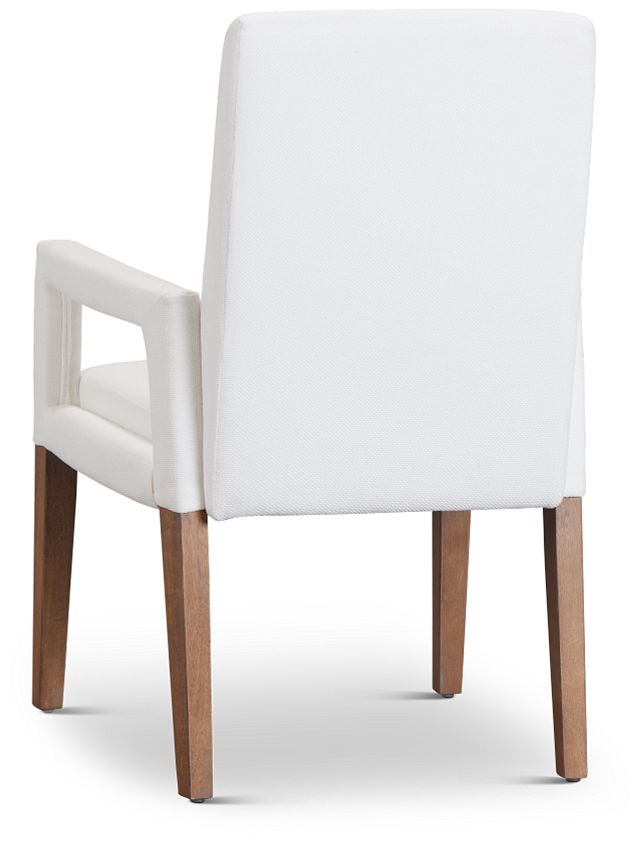 Provo White Upholstered Arm Chair