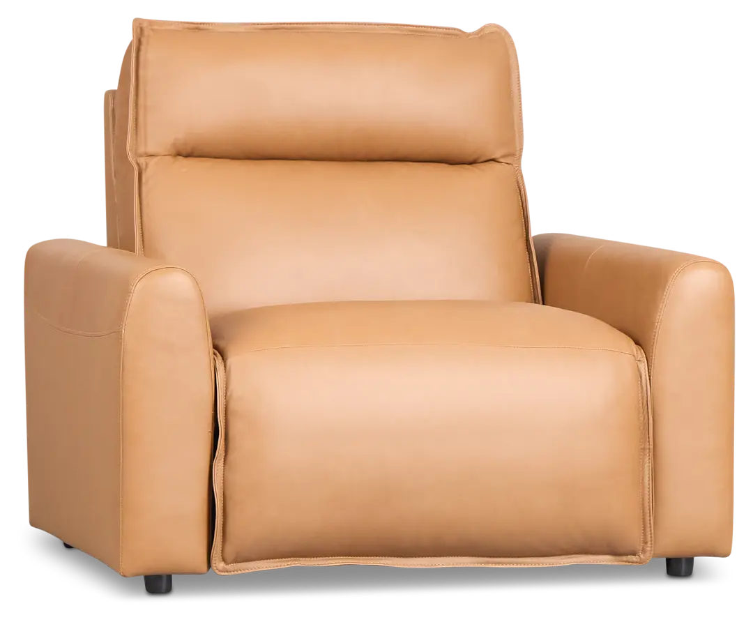 Edison Medium Brown Lthr/vinyl Power Recliner With Power Headrest Edison Medium Brown Lthr/vinyl Power Recliner With Power Headrest