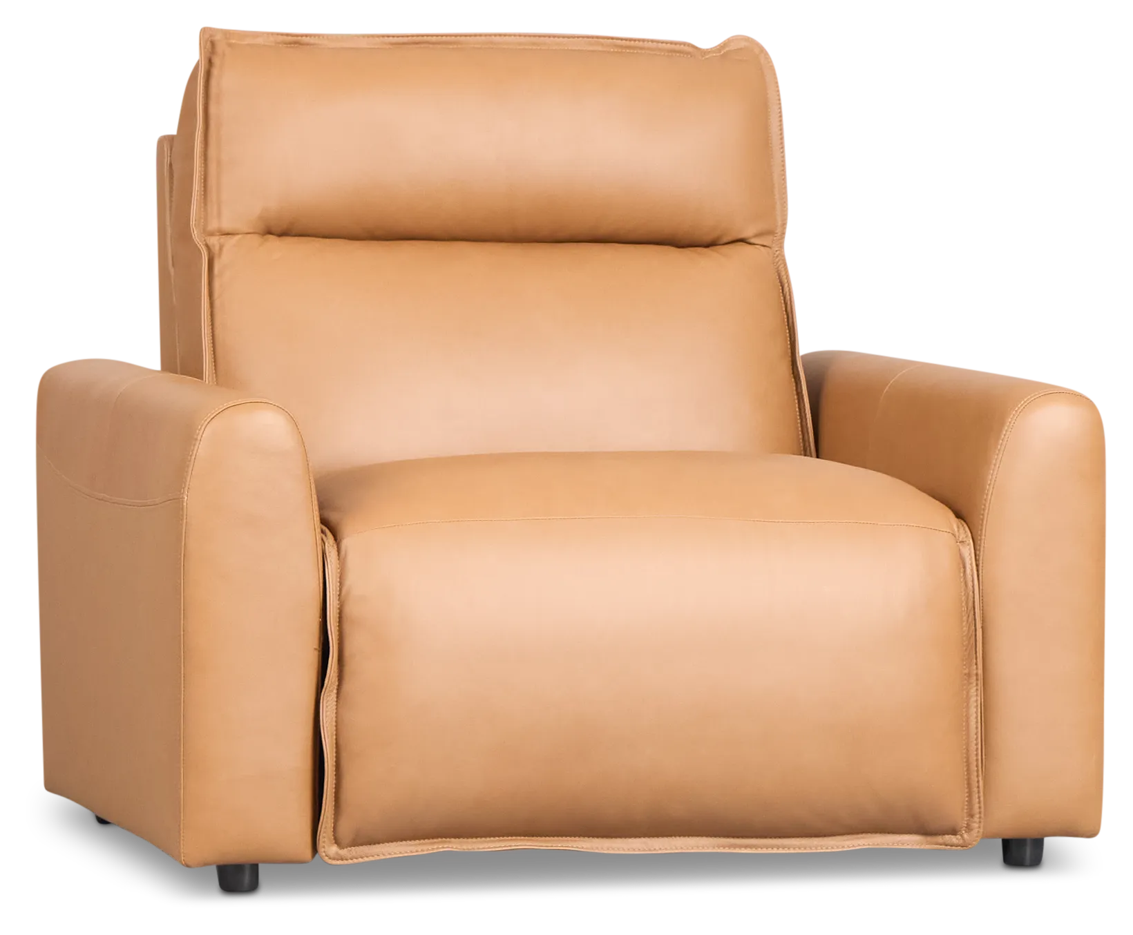 Edison Medium Brown Lthr/vinyl Power Recliner With Power Headrest