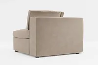 Destin Joya Beige Velvet Corner Chair