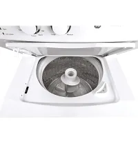Ge 27 Series White Electric Laundry Center