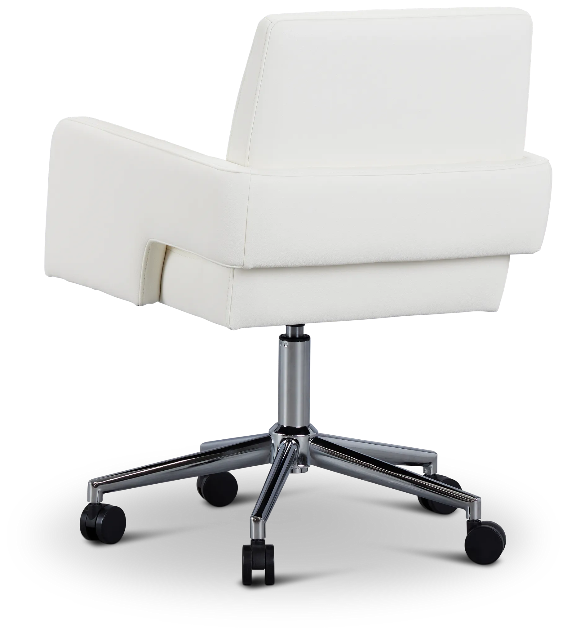 Skye White Swivel Desk Chair