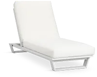 Exuma White Aluminum Cushioned Chaise