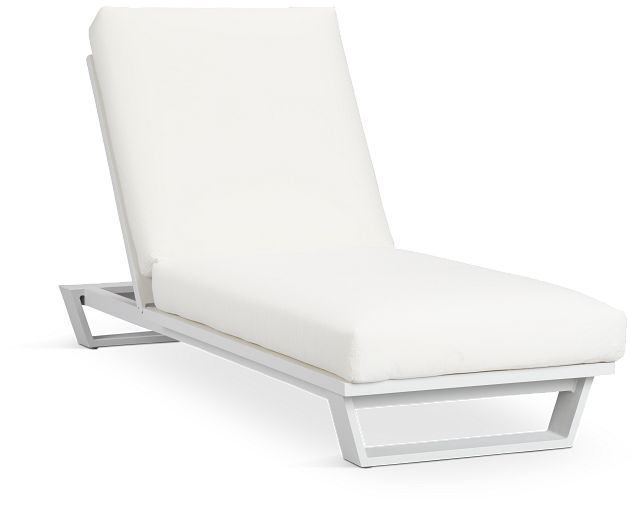 Exuma White Aluminum Cushioned Chaise