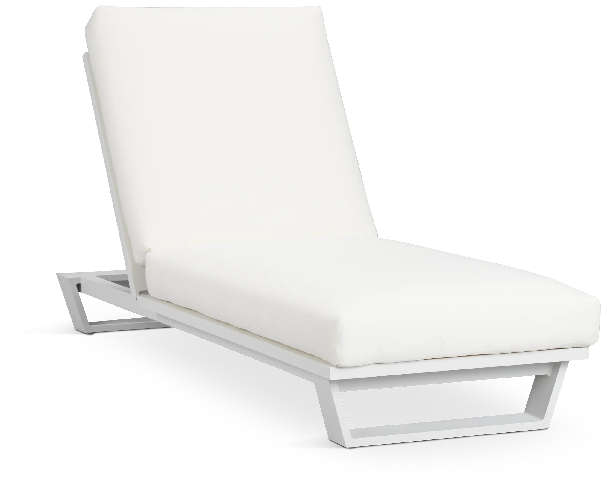 Exuma White Aluminum Cushioned Chaise