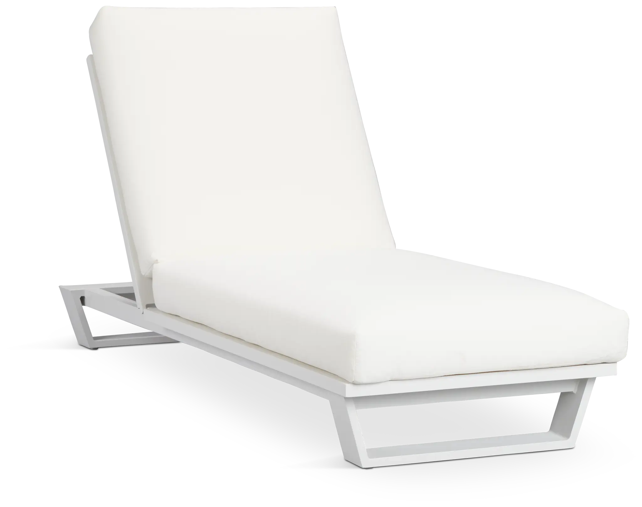 Exuma White Aluminum Cushioned Chaise Exuma White Aluminum Cushioned Chaise
