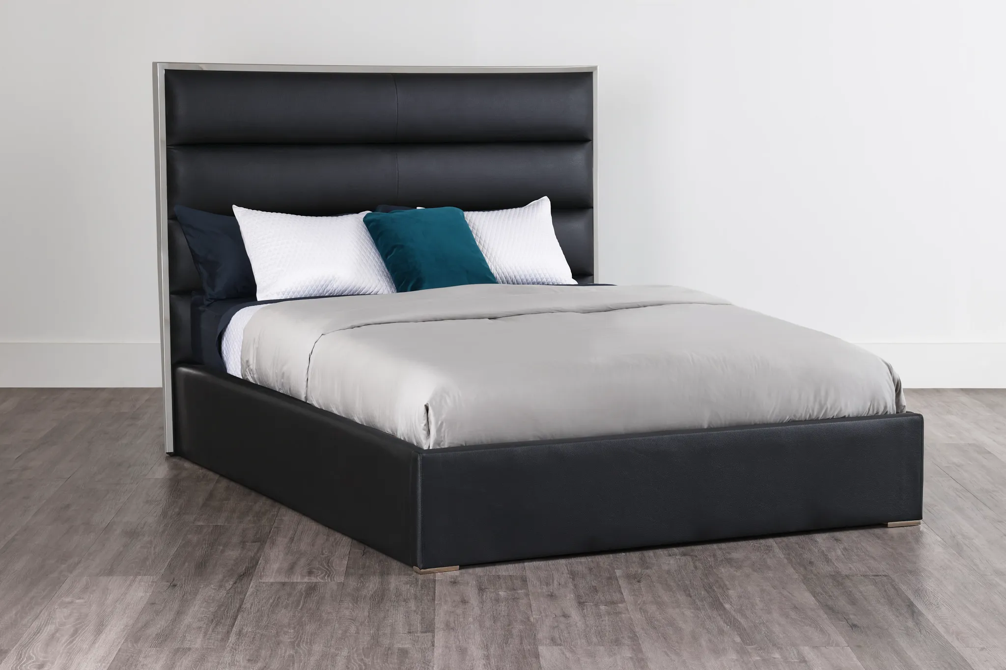 Cortina Black Uph Platform Bed