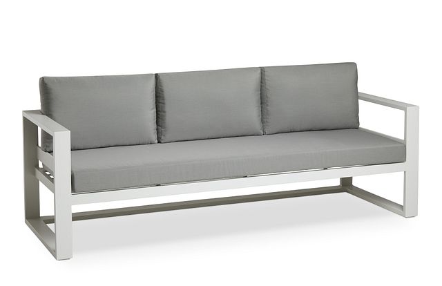 Lisbon Gray Aluminum Sofa