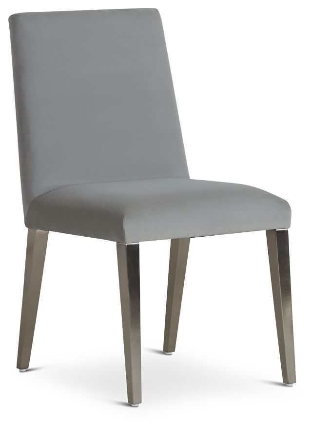 Omnia Gray Metal Side Chair