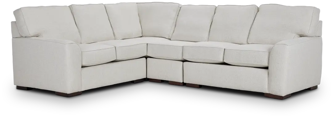 Austin White Fabric Medium Two-arm Sectional Austin White Fabric Medium Two-arm Sectional