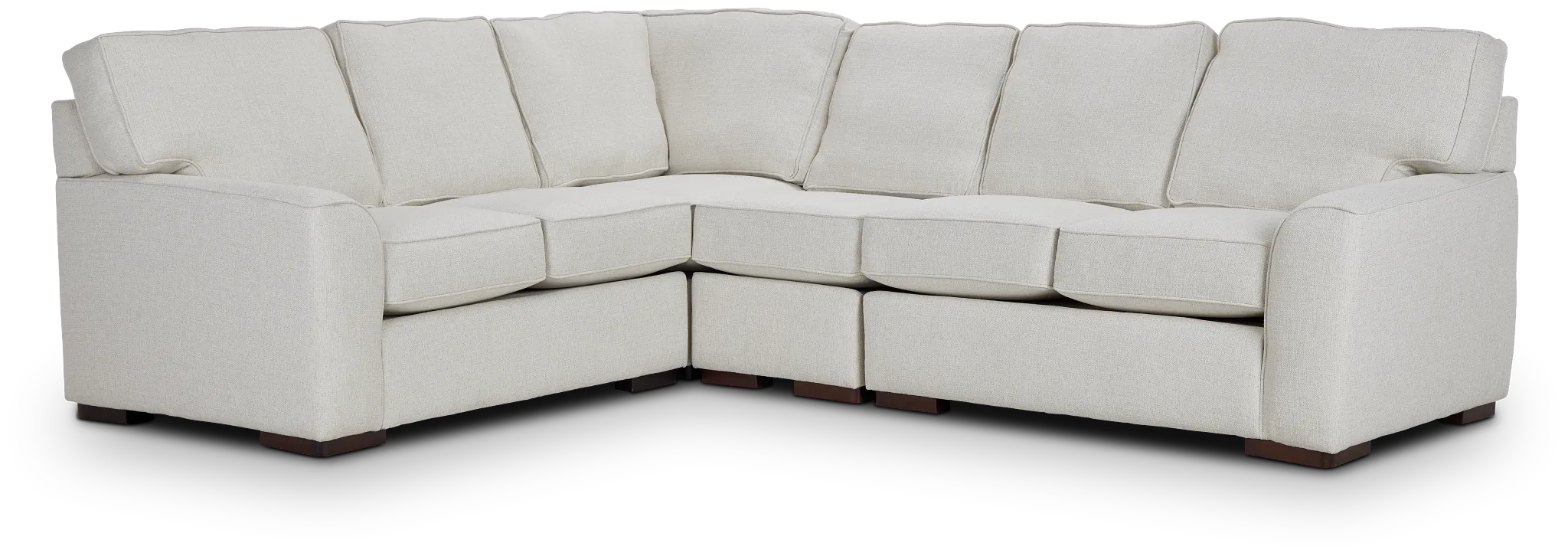 Austin White Fabric Medium Two-arm Sectional