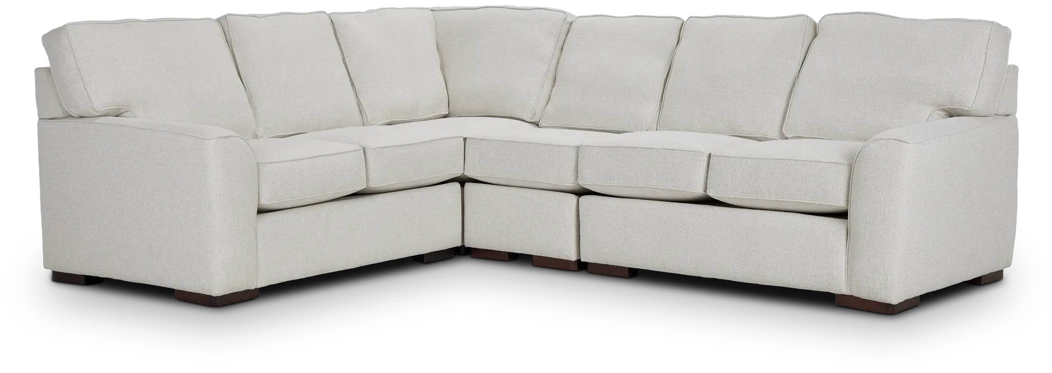 Austin White Fabric Medium Two-arm Sectional Austin White Fabric Medium Two-arm Sectional