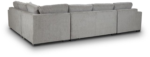 Blakely Gray Fabric Left Chaise Storage Sleeper Sectional
