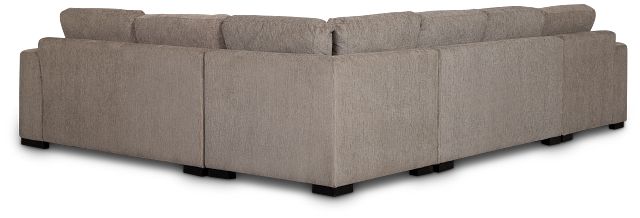 Blakely Gray Fabric Left Chaise Storage Sleeper Sectional