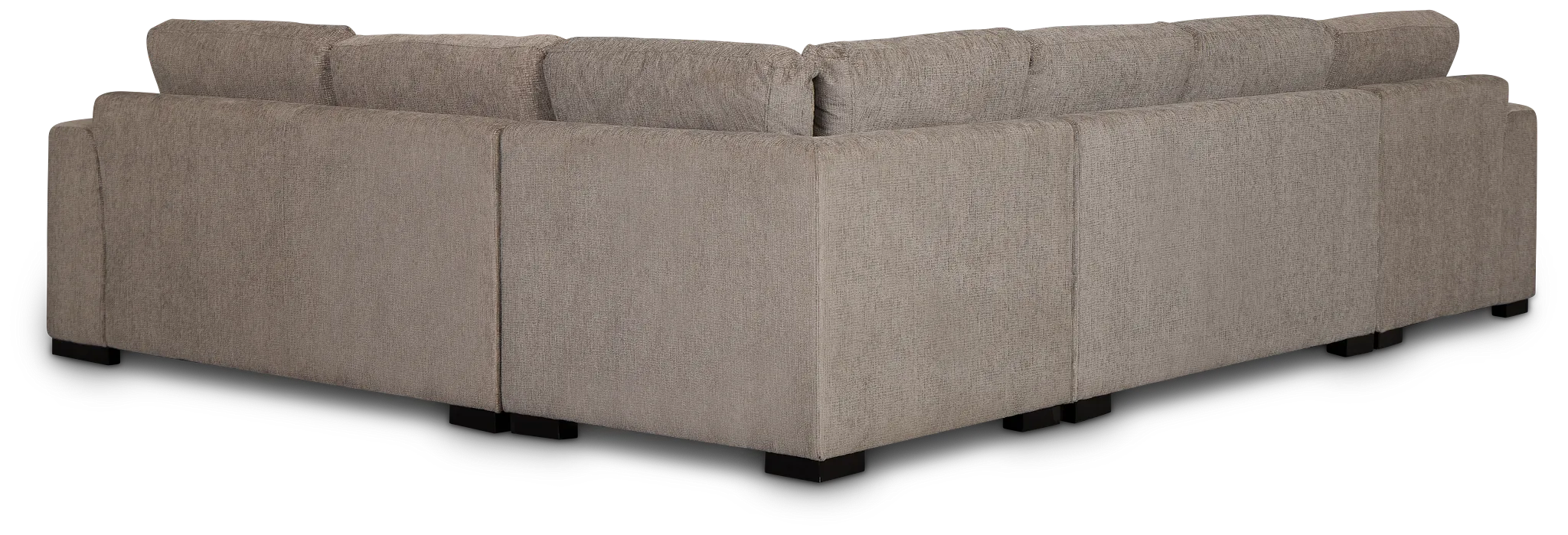 Blakely Gray Fabric Left Chaise Storage Sleeper Sectional