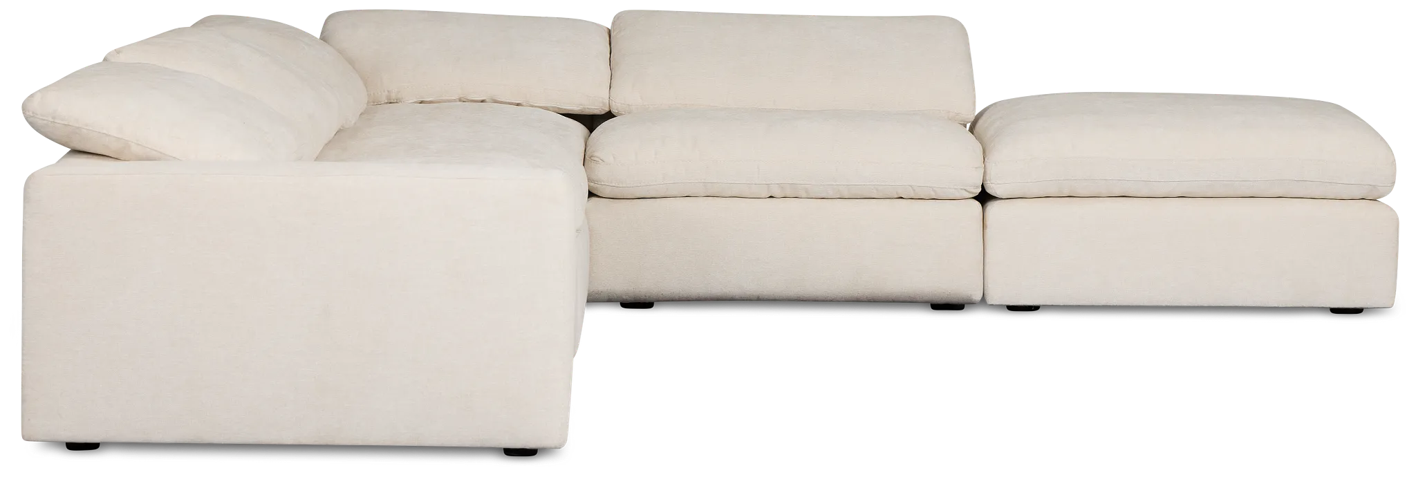 Drift Light Beige Fabric Medium Dual Power Right Bumper Sectional