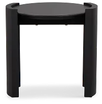 Nomad Black Ceramic Round End Table