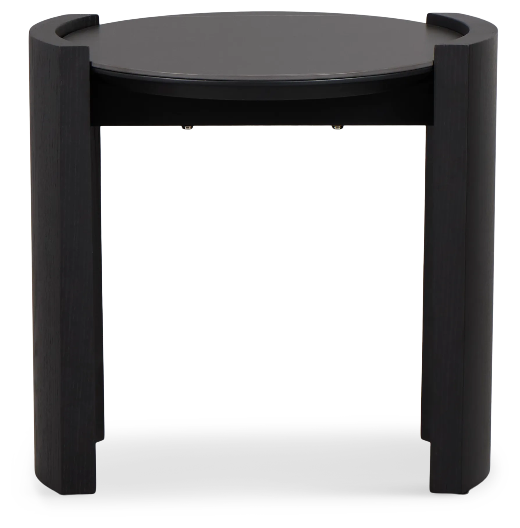 Nomad Black Ceramic Round End Table