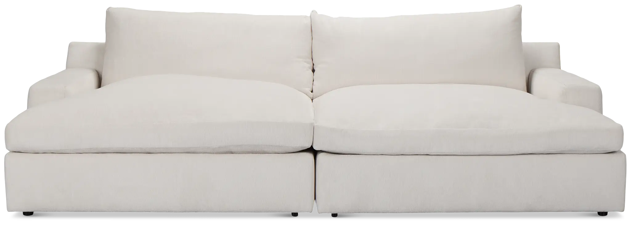 Stella Ivory Fabric Double Chaise Sectional Stella Ivory Fabric Double Chaise Sectional
