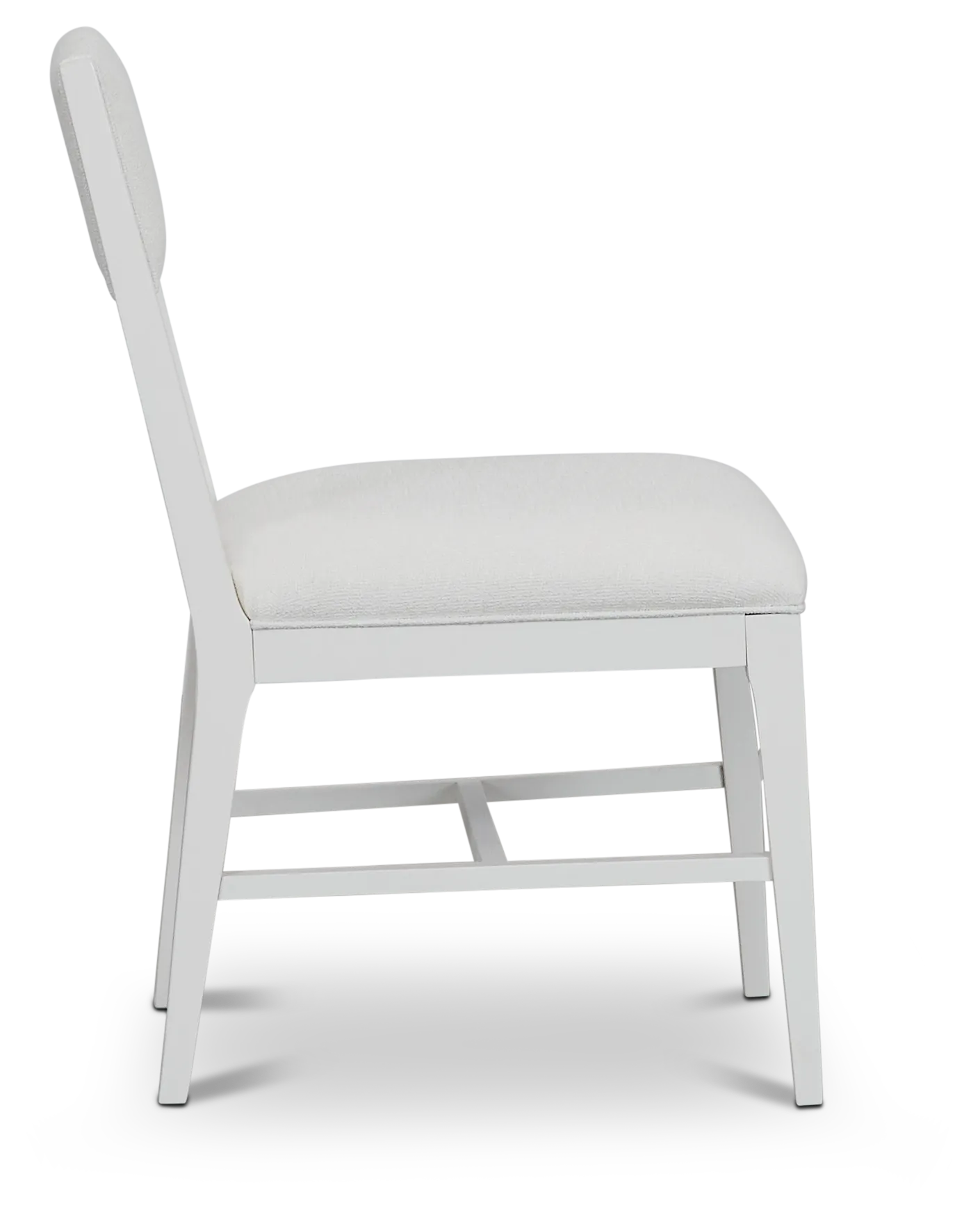 Presley White Upholstered Side Chair