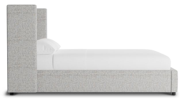 Captiva Natural Beauty Gray 48" Upholstered Shelter Bed