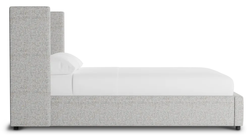 Captiva Natural Beauty Gray 48" Upholstered Shelter Bed