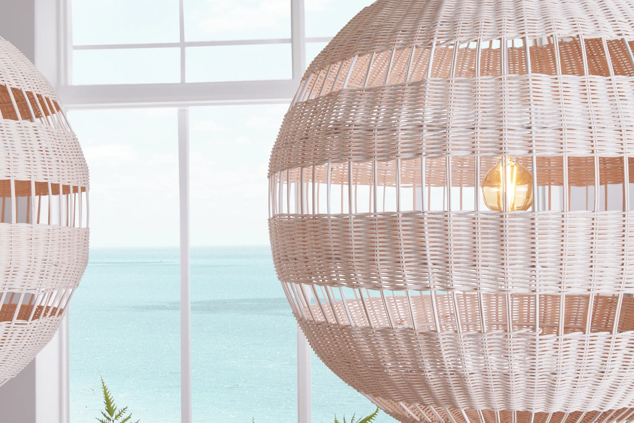 Sasha Beige Medium Pendant