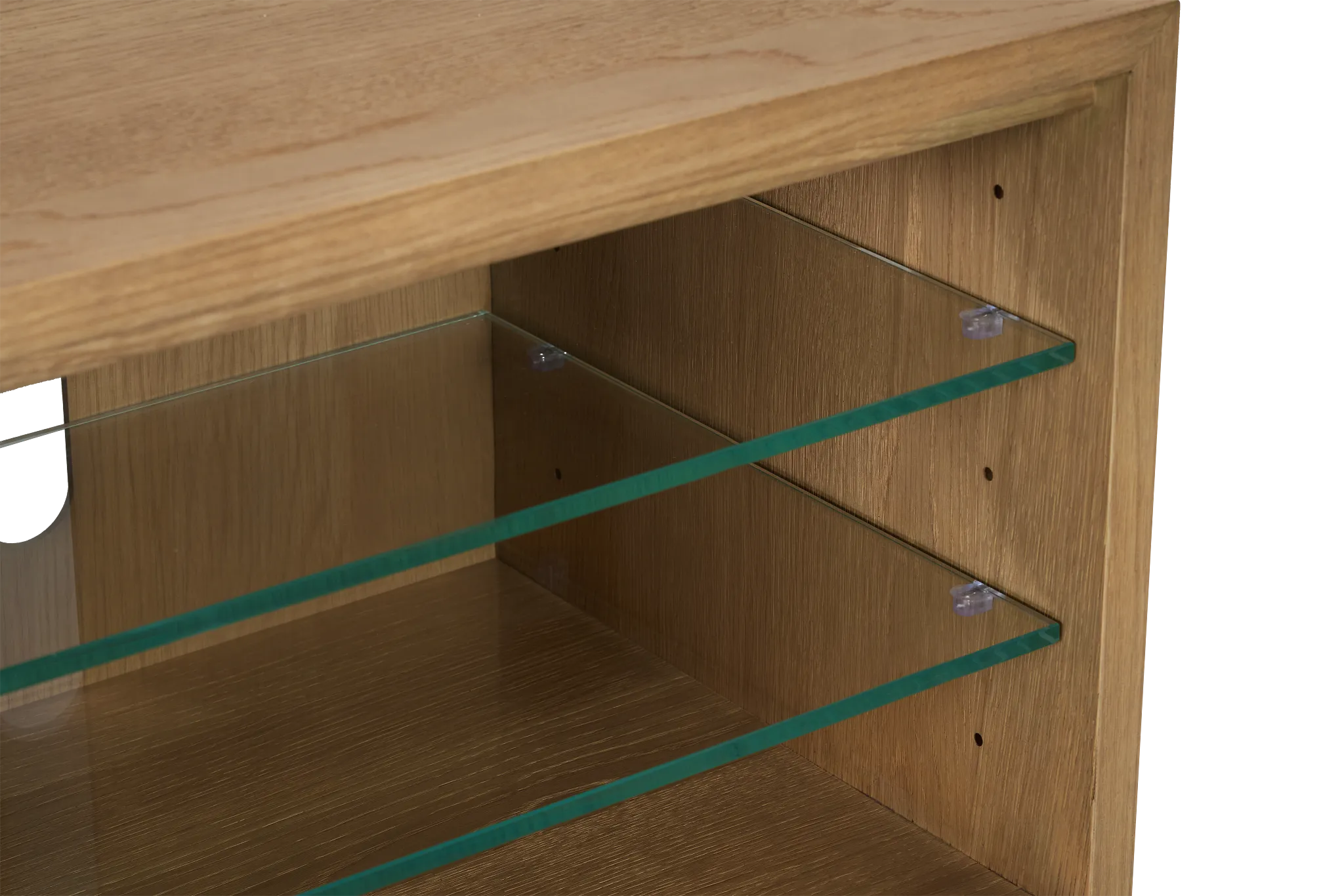 Haven Light Tone 84" Tv Stand With Metal Base