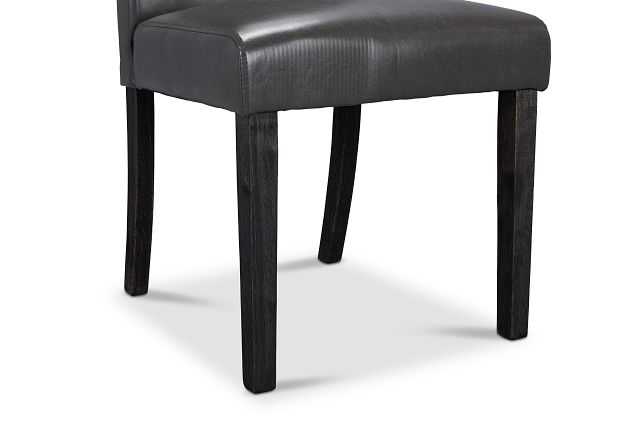 Dublin Dark Gray Polyuretha Upholstered Side Chair