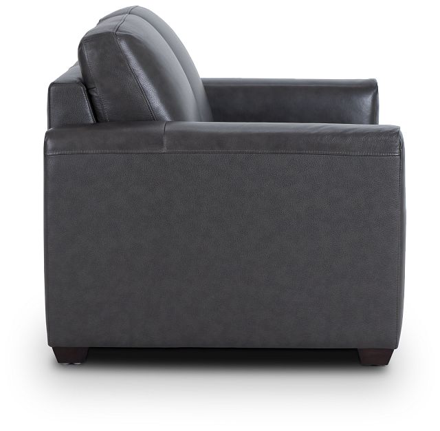 Lane Dark Gray Lthr/vinyl Loveseat