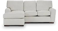 Austin White Fabric Left Chaise Sectional