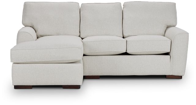 Austin White Fabric Left Chaise Sectional