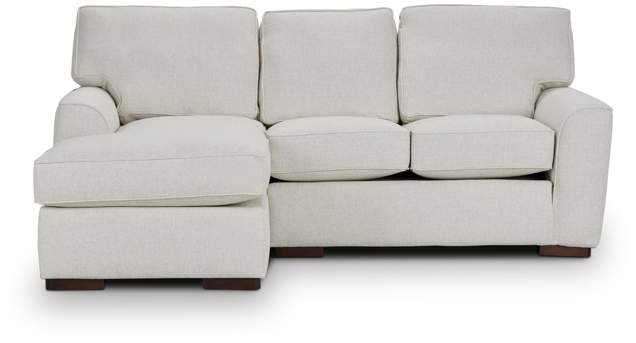 Austin White Fabric Left Chaise Sectional
