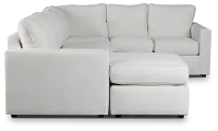 Avalon White Fabric Left Chaise Sectional